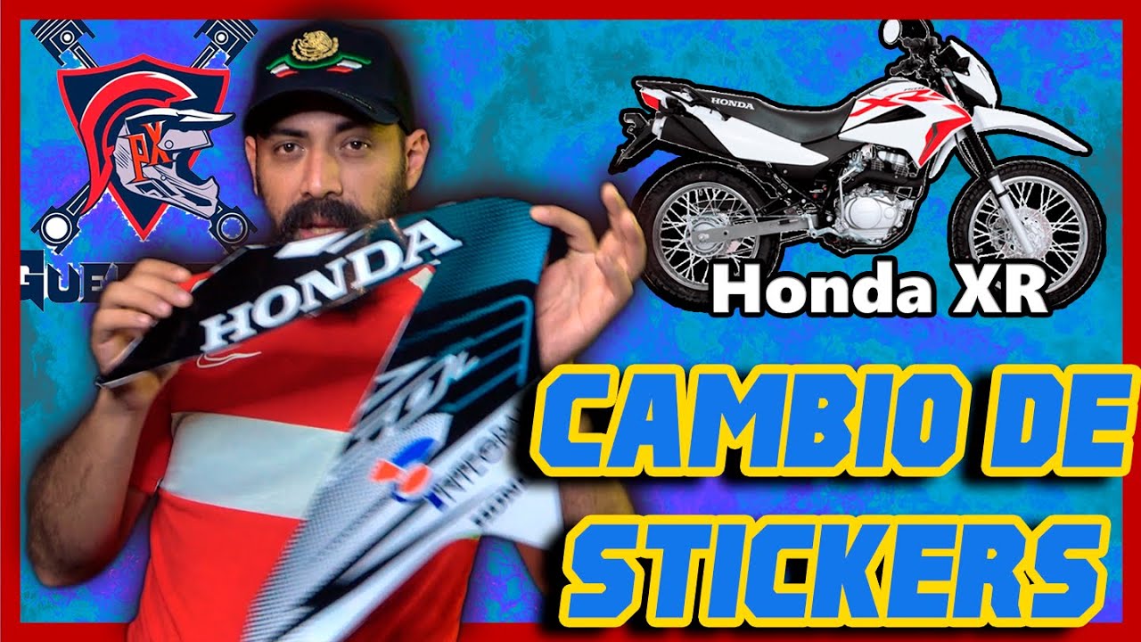🚀Instalacion de VINILOS para MOTO😎/ Honda XR Cambio de Stickers/ 😱Tutorial 2021😱