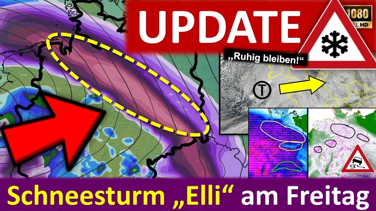 UPDATE zum Schneesturm mit regionalem Verkehrschaos und kurzeitigem Tauwetter - wo bleibt es ruhig?