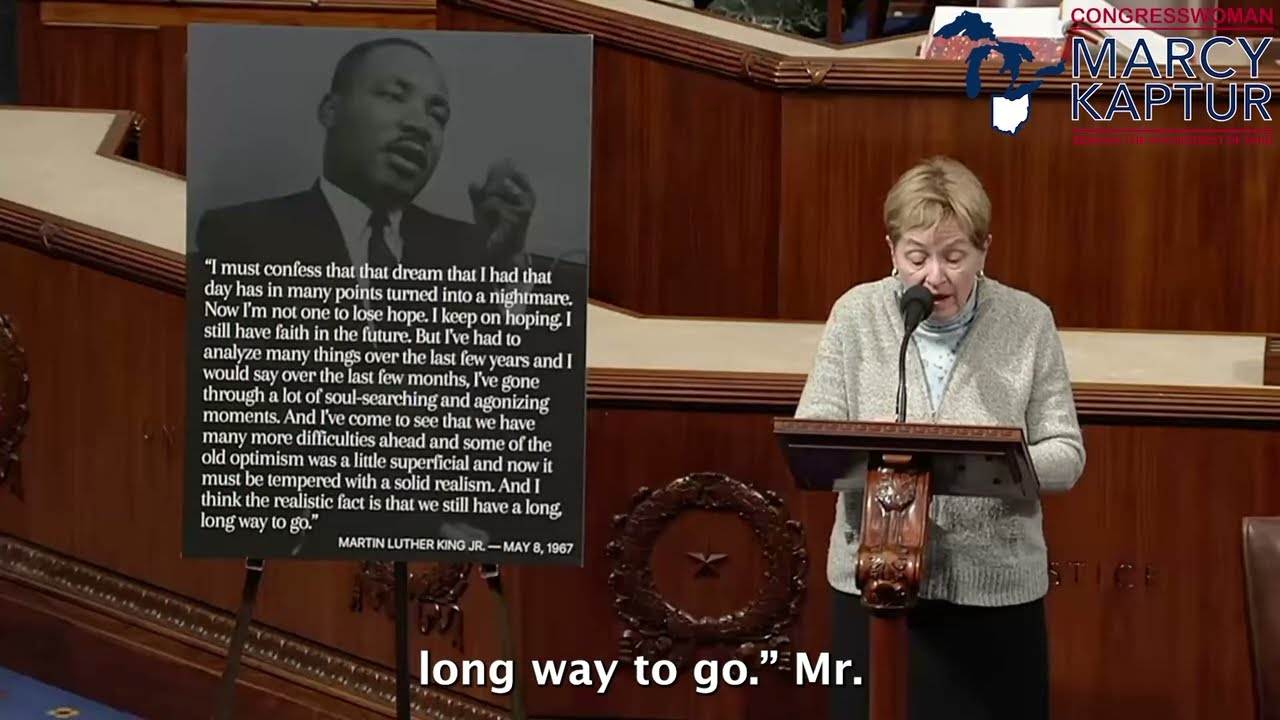Congresswoman Kaptur Floor Speech On Honoring Reverend Dr. Martin Luther King Jr.’s Legacy And Dream
