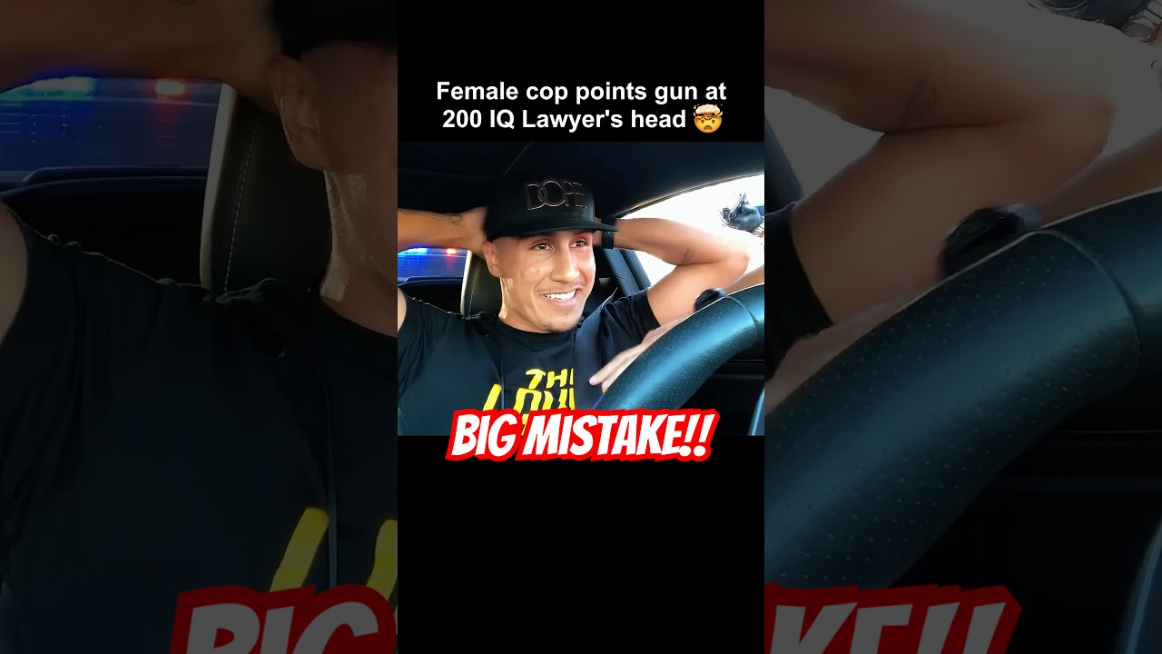Unhinged Female Cop Points GUN At 200 IQ Lawyer 😤🤑 #cops