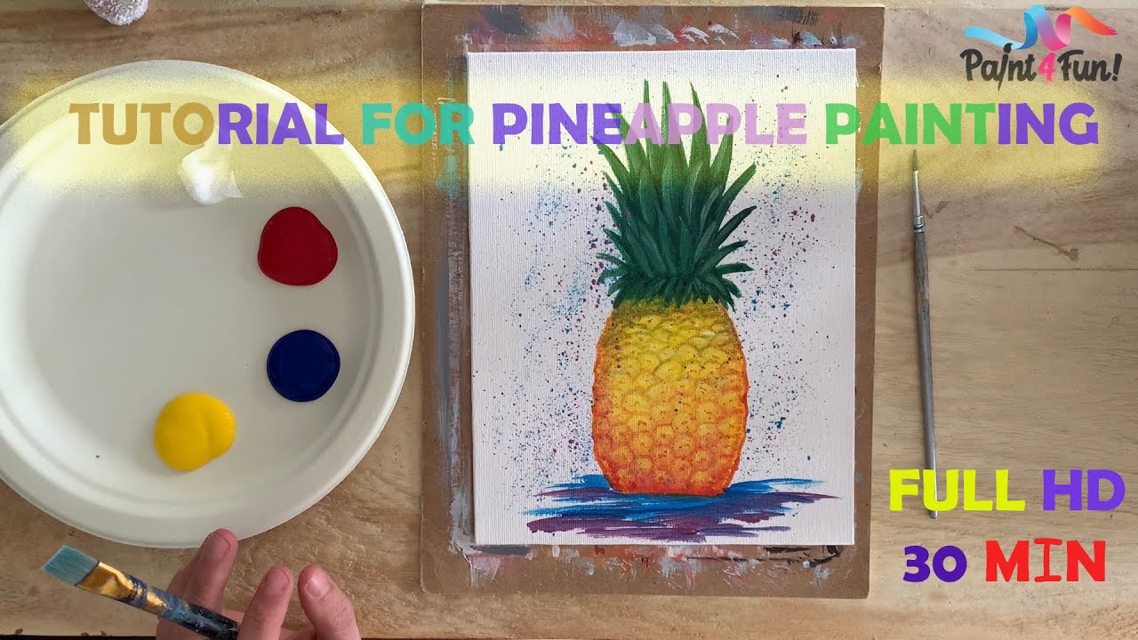 How To Paint a Pineapple | Acrylic Painting Tutorial