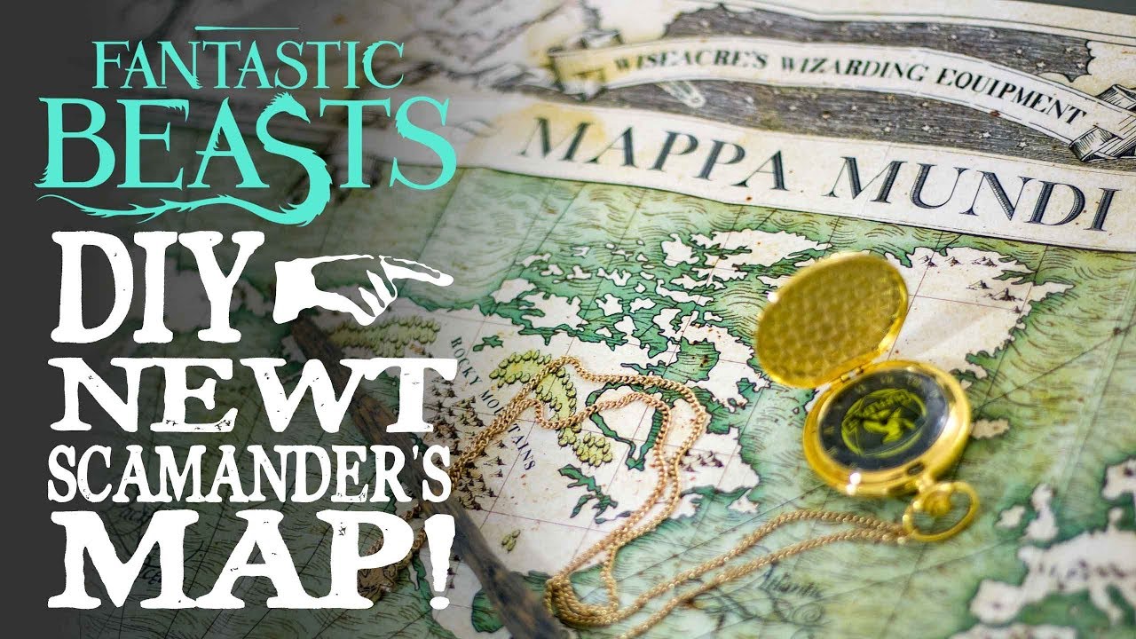 Newt Scamander's Map - Mappa Mundi! Fantastic Beasts DIY