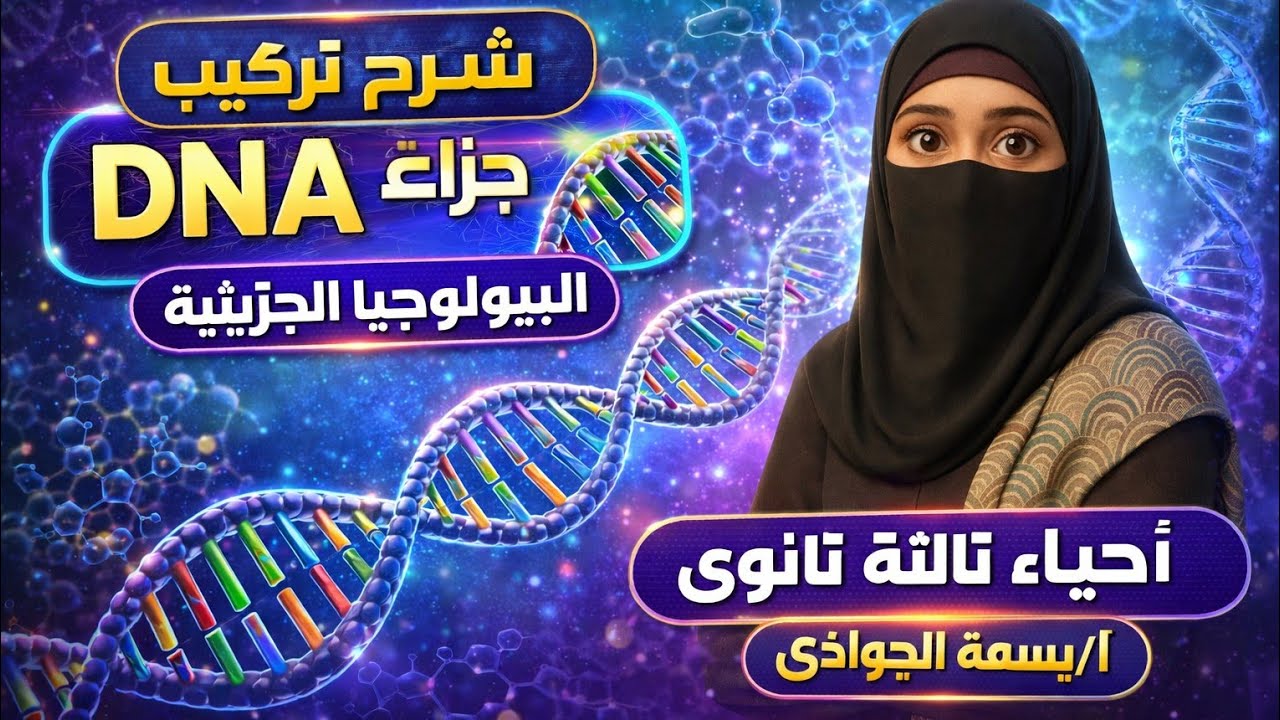 شرح تركيب جزء الDNA/الدرس الثانى من البيولوجيا الجزيئية /أحياء 3 ثانوى