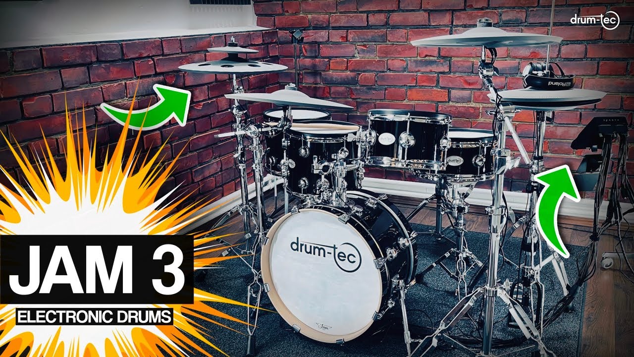 EFNOTE 3 sound module & e-cymbals on drum-tec Jam 3 electronic drums
