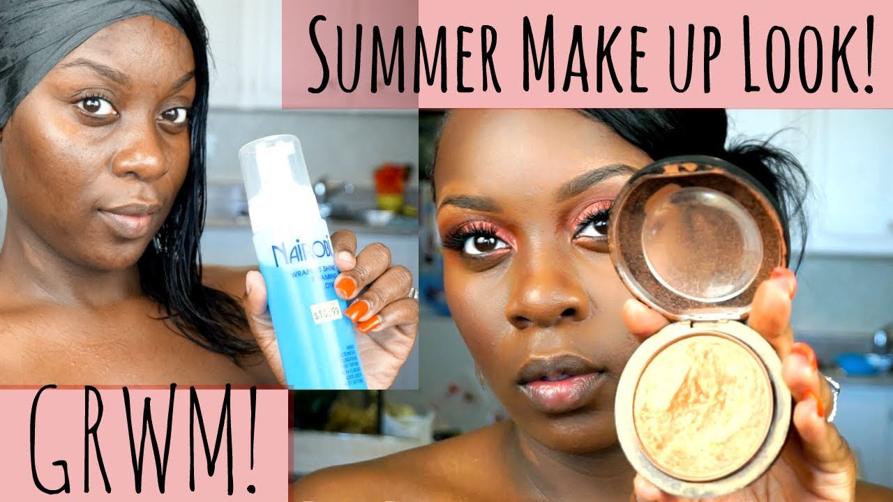 GRWM! DARK SKIN SUMMER MAKE UP ROUTINE!