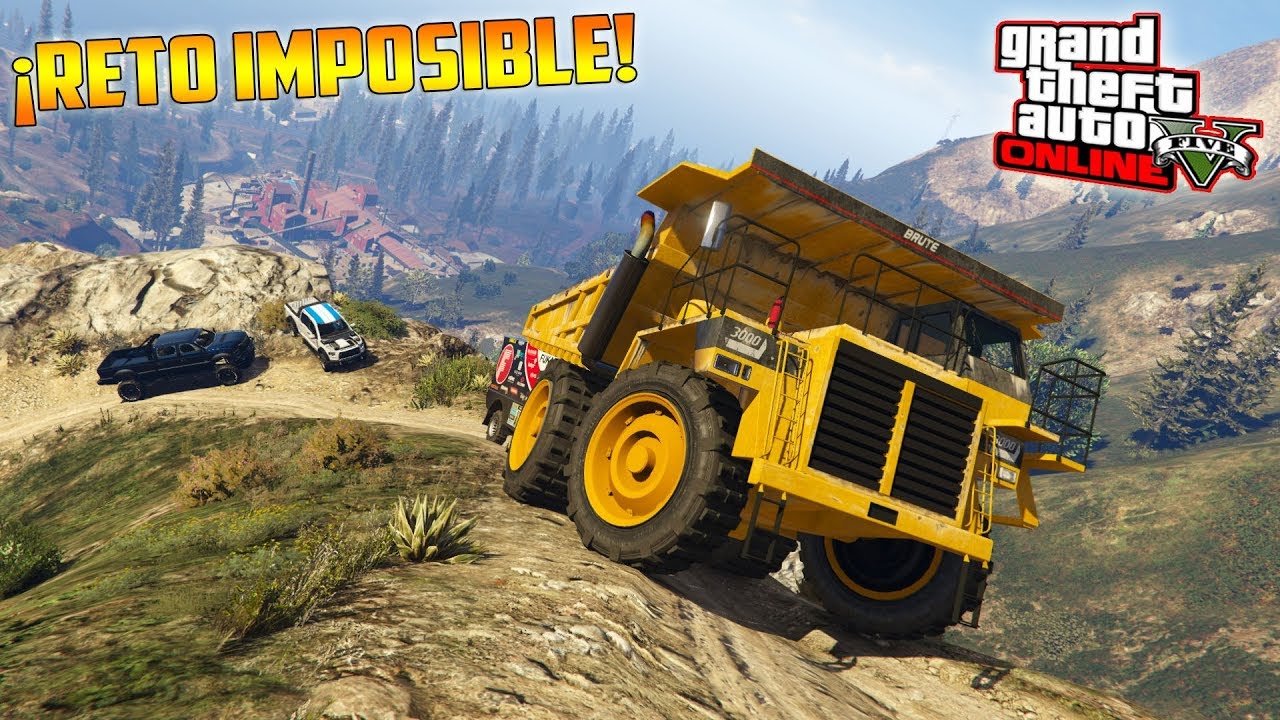 Reto IMPOSIBLE! Subir VOLQUETA DUMP AL MONTE CHILIAD | GTA V CON AMIGOS