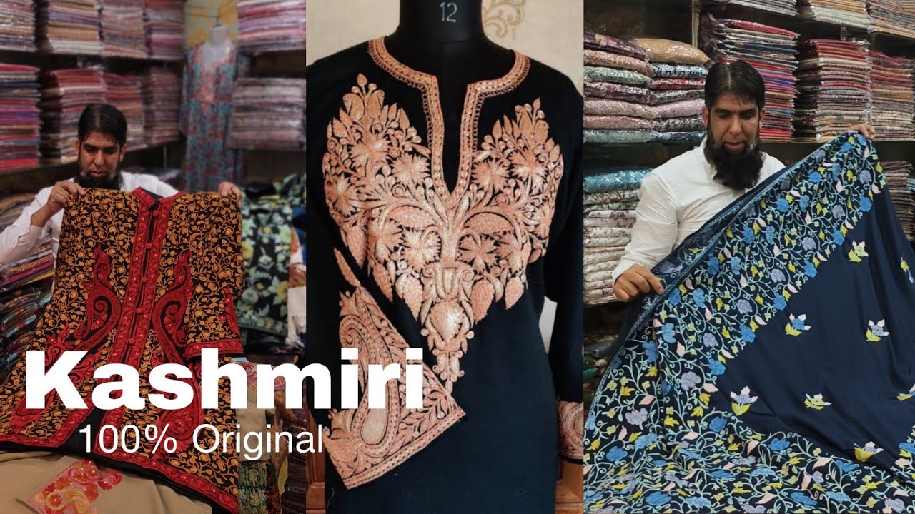 100%Original kashmiri Tilla Suits,Cordsets,Coats,Kaftan at wholesale prices ||Summer Kashmiri Suits