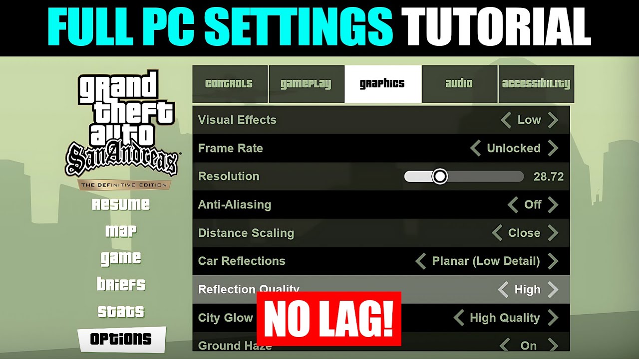 Unlock 60 FPS GTA SA Definitive Mobile: PC settings guide for lag solved | gfx mod lag fix🔧