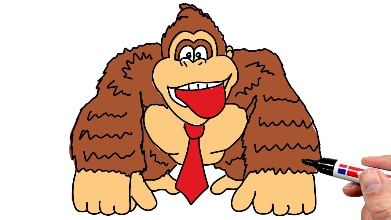 How to Draw Donkey Kong From Donkey Kong Bananza