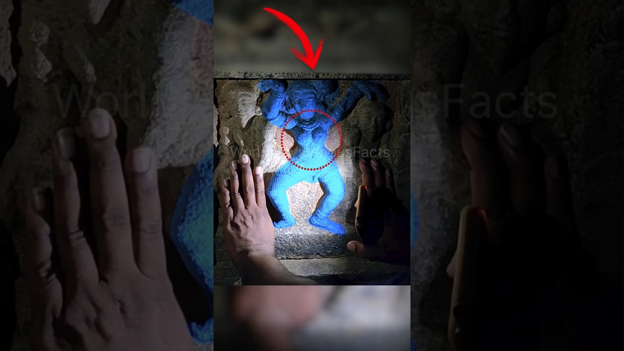 How is it possible?🤯😳 #shorts #illusion #ancient #temple #carving #india #ytshorts #3d #history #art
