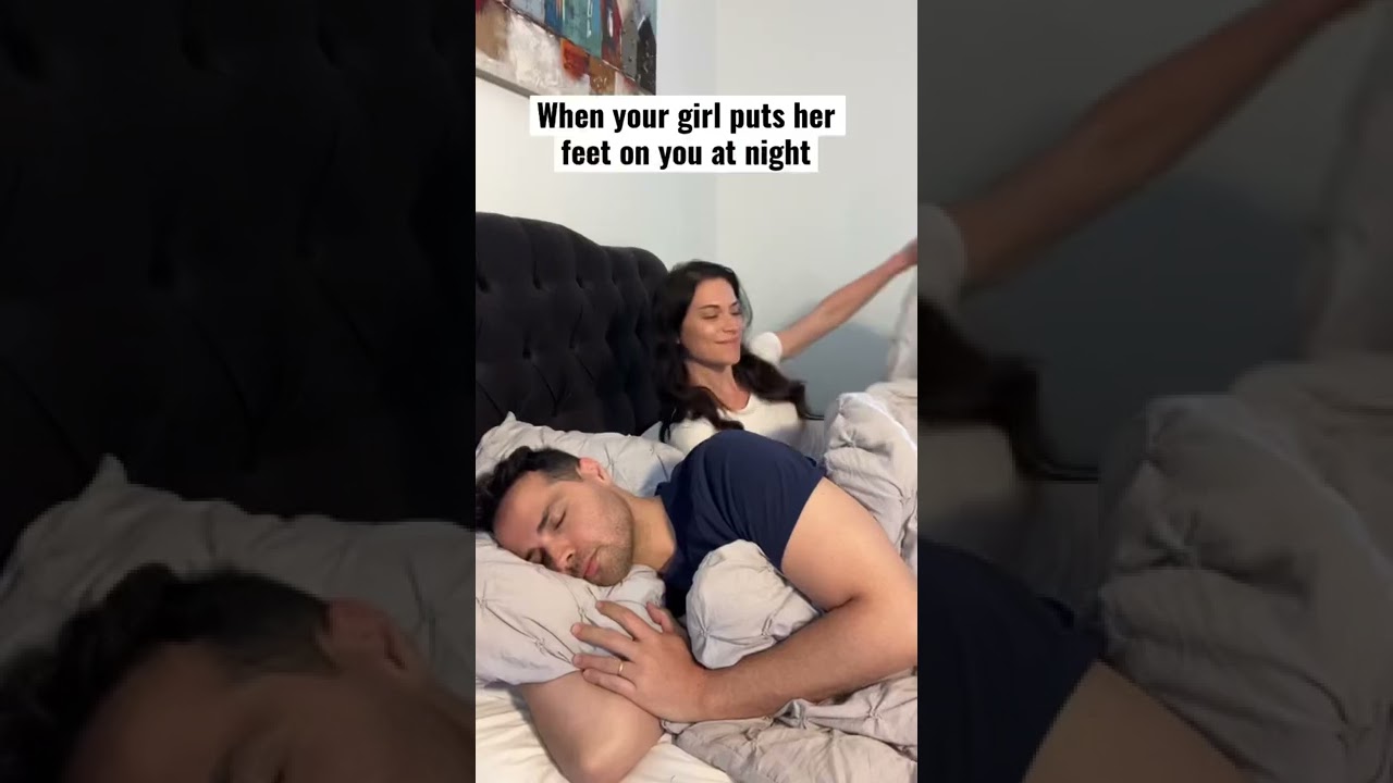 When your girl puts her feet on you at night 😳 #shorts