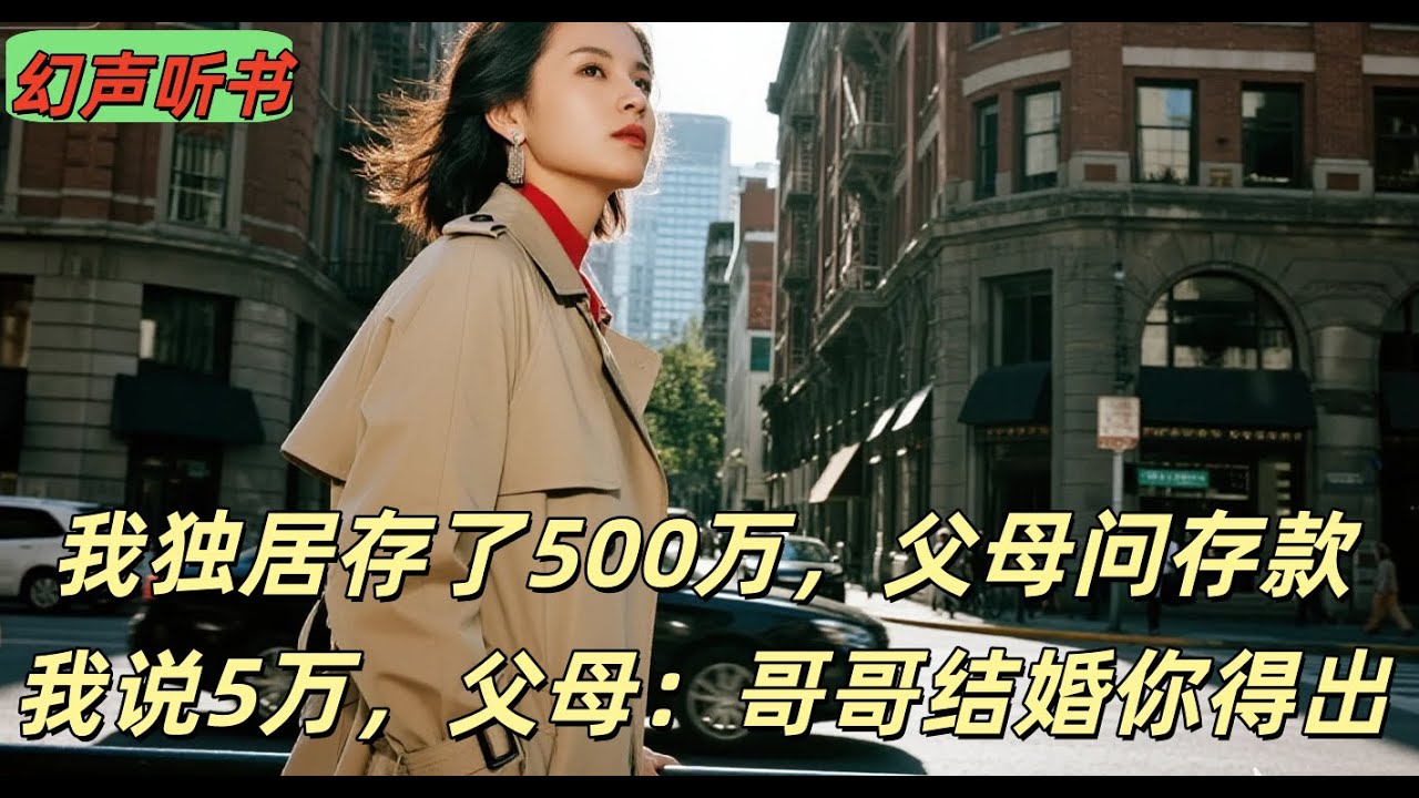 已完結爽文《我独居存了500万，父母问存款我说5万，父母：哥哥结婚你得出》#小说#完结爽文#一口氣聽完#有聲書 沈佳琪 苏月明