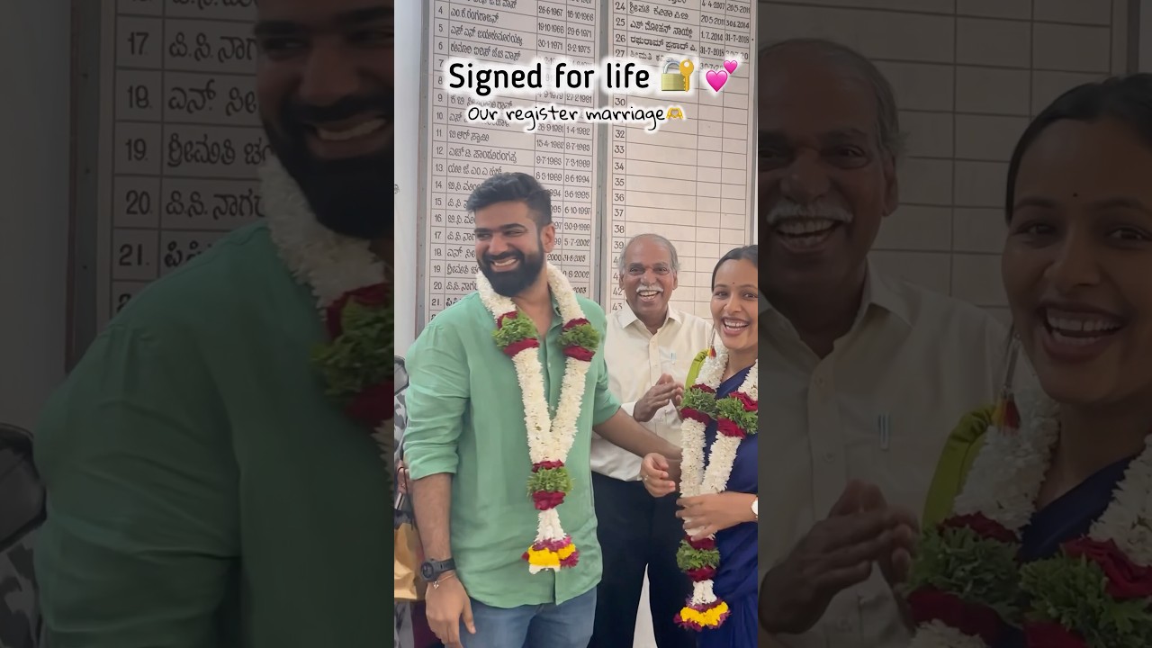 Register marriage&hearts;️#shortsvideo#shortsviral#trending#wedding#marraige#couple#bridal#couplegoals#fyp