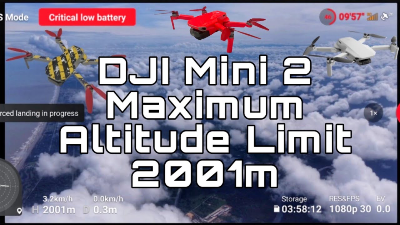 DJI Mini 2 Altitude 2001m #dronehacks                      *Auto landing not yet unlock*