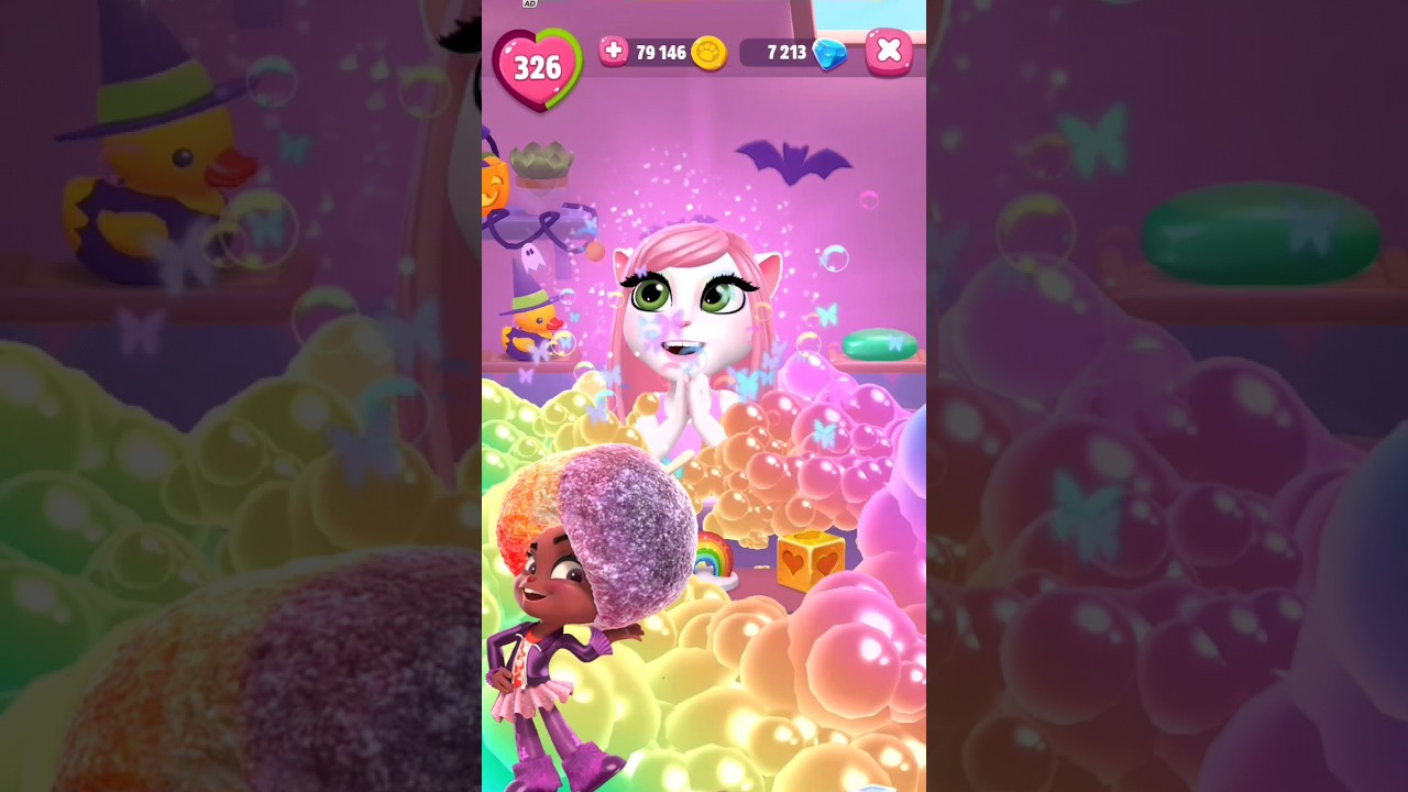 Snowanna Rainbeau Makeover my Talking Angela 2#shortvideo #shorts #short#cosplay#snowanna #sugarrush