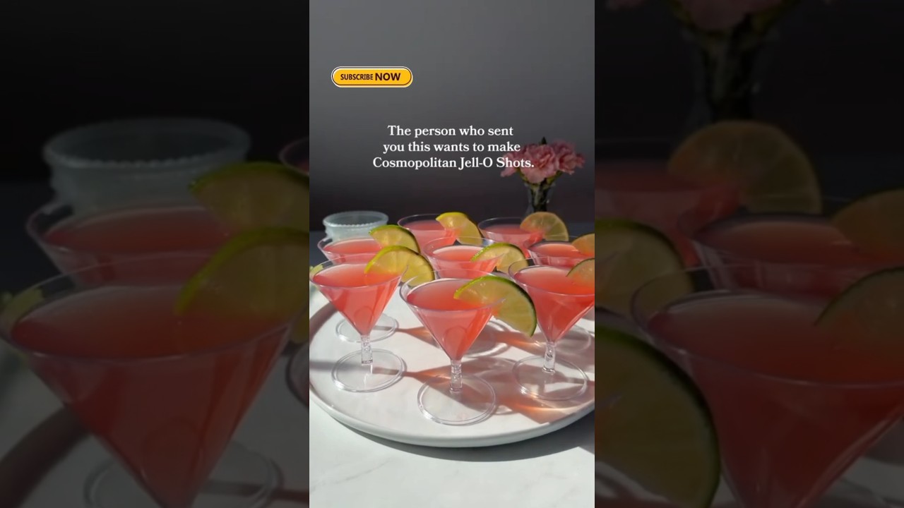 These Cosmopolitan Jell-O Shots are the perfect chic treat for your next party 💗