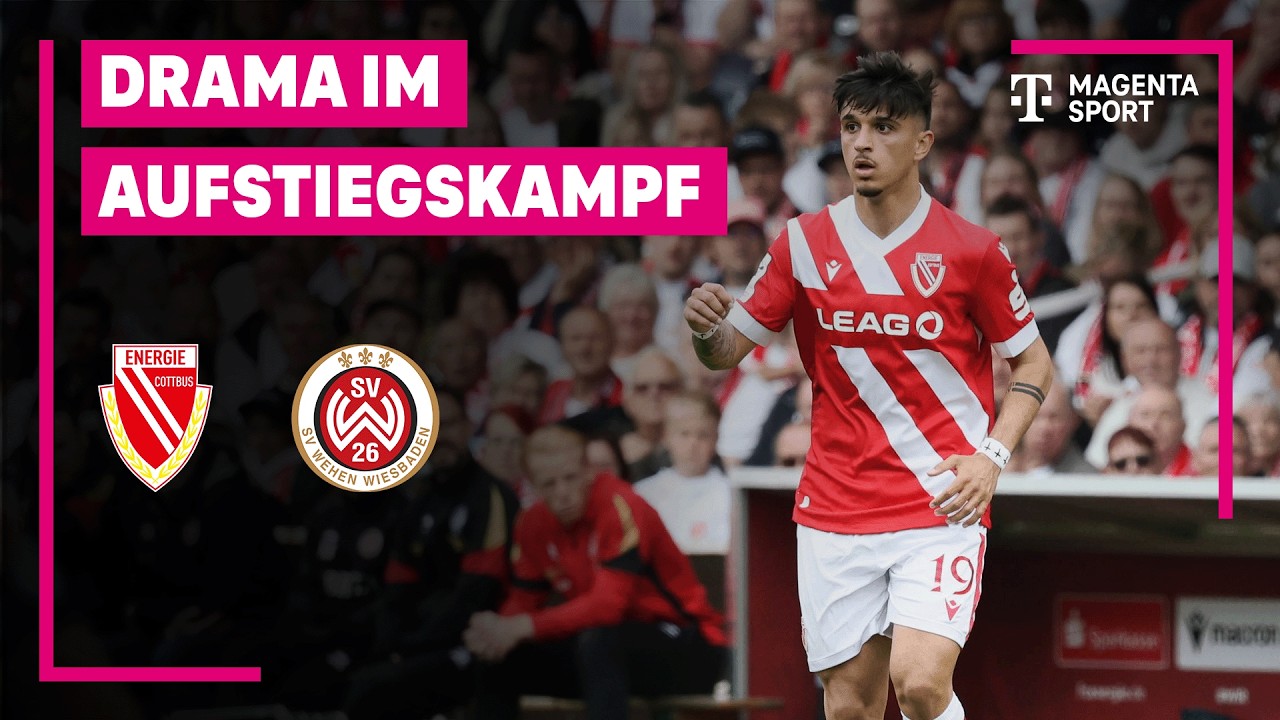 FC Energie Cottbus - SV Wehen Wiesbaden, Highlights mit Live-Kommentar | 3. Liga | MAGENTA SPORT
