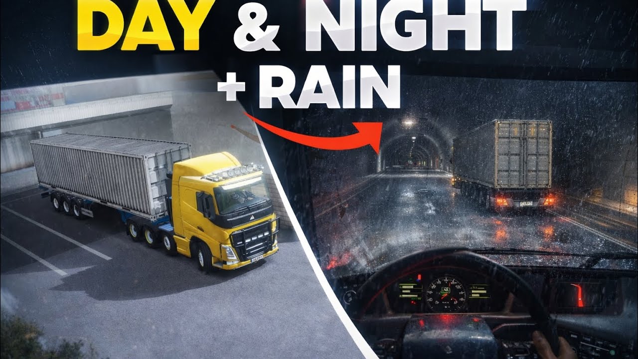 Aaj ka video hai full realistic experience 😍Day ☀️ + Night 🌙 + Rain 🌧️ Driving Challenge!