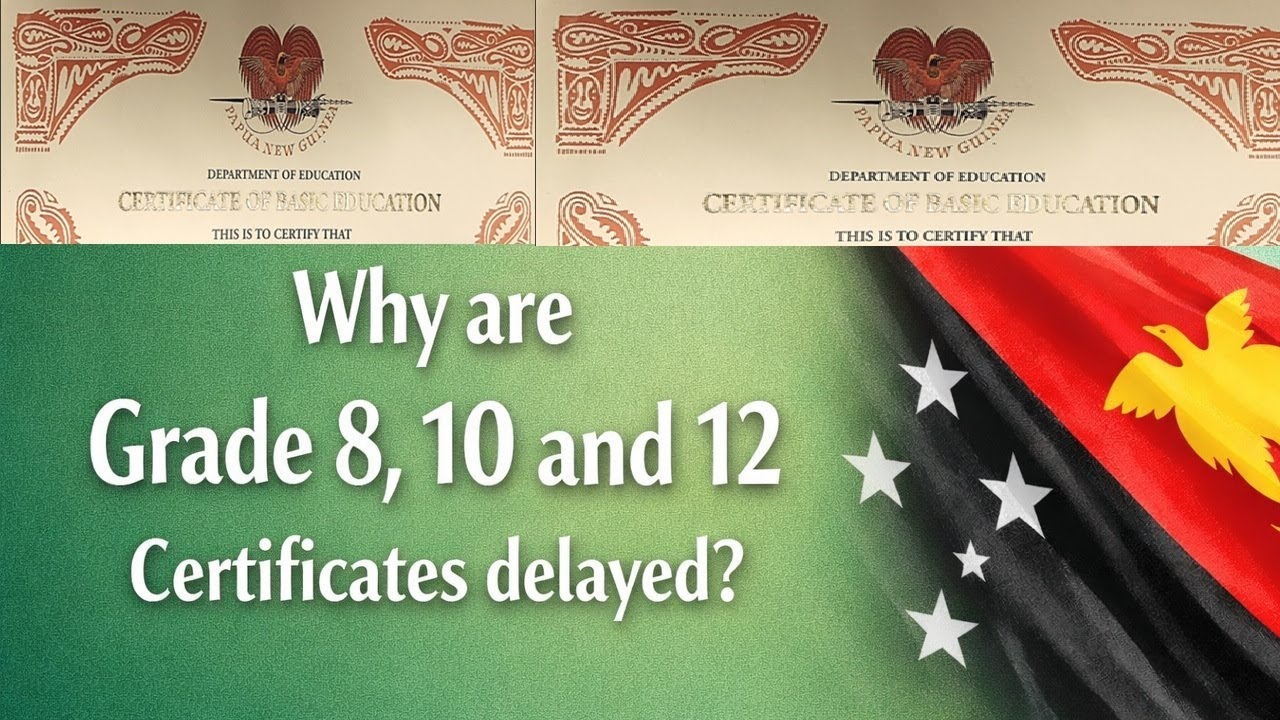 PNG School Certificates Delayed: The Real Reason Finally Revealed