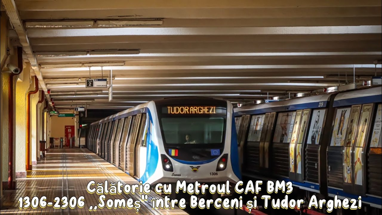 Călătorie cu rama de metrou CAF BM3 1306-2306 ,,Someș