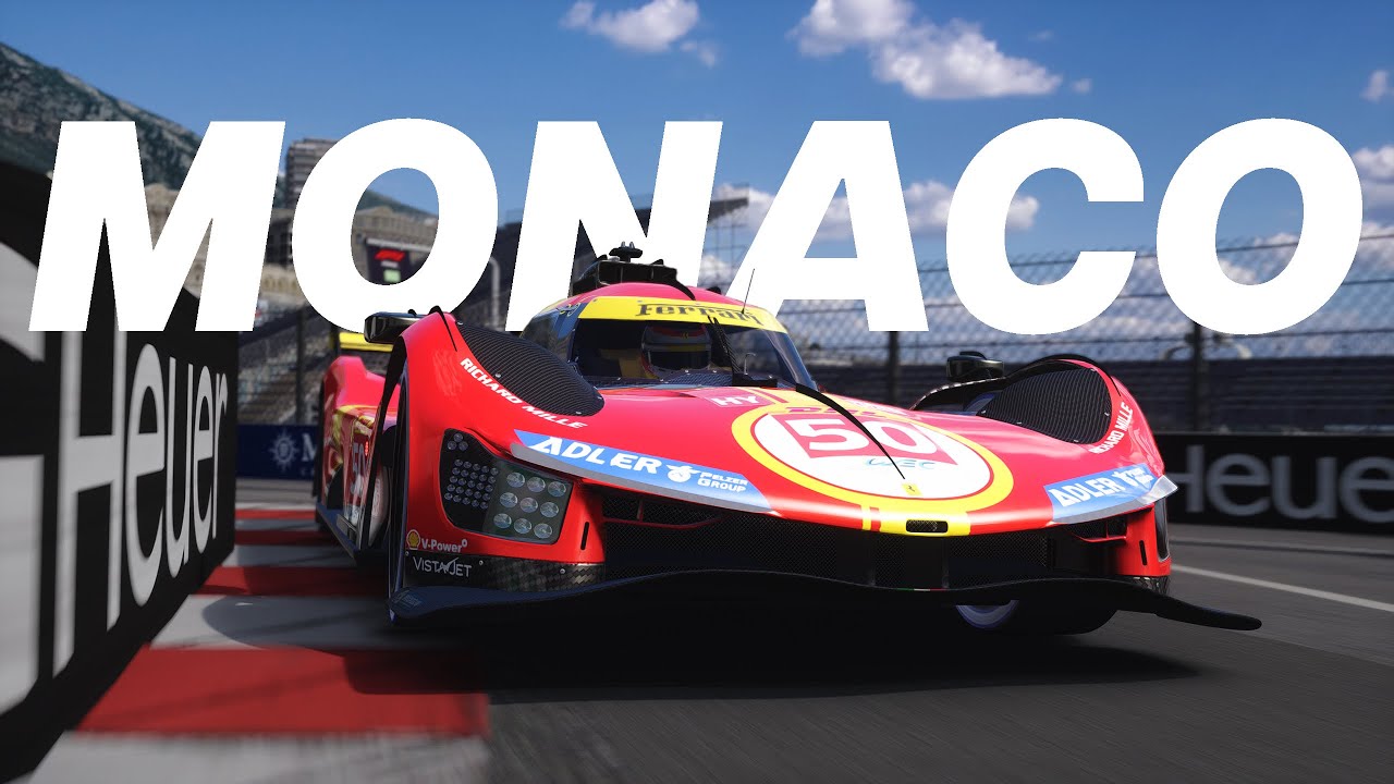 Is Le Mans Hypercar drivable at CIrcuit de Monaco? Ferrari 499P LMH, Monte Carlo, Assetto Corsa
