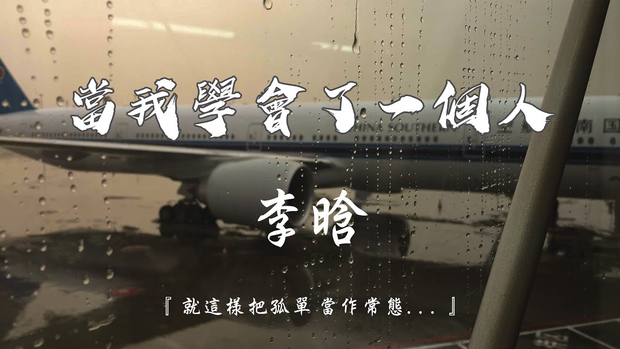 当我学会了一个人- 李晗【動態歌詞Lyrics】