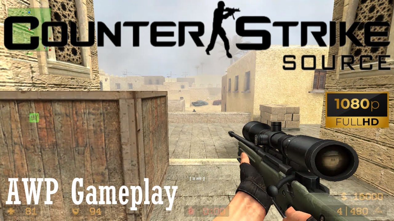 Counter-Strike: Source AWP Gameplay - de_dust2 unlimited (82-11)