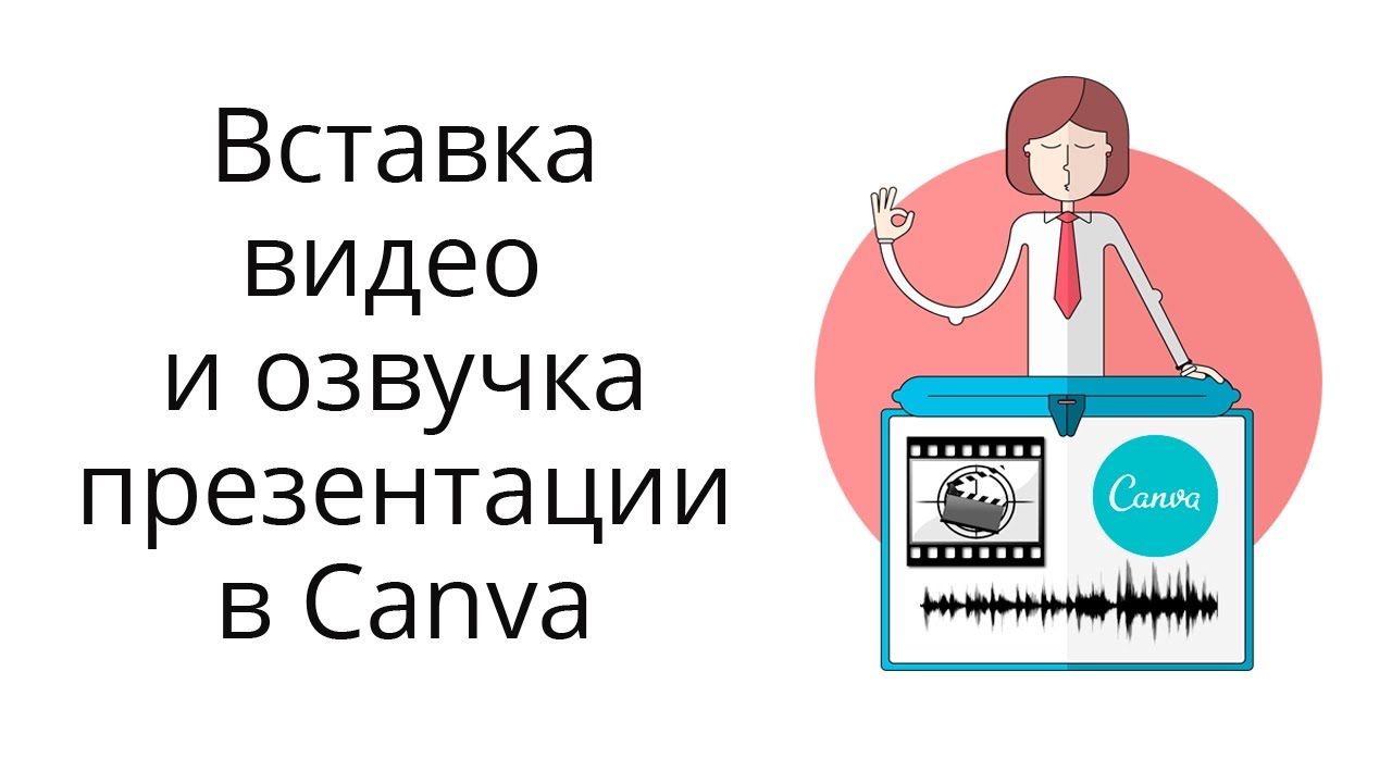 Добавление видео в презентацию, запись видео и озвучка презентации в Canva