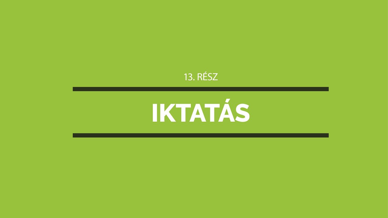 D4S ERP oktatóvideó sorozat 13. rész - Iktatás