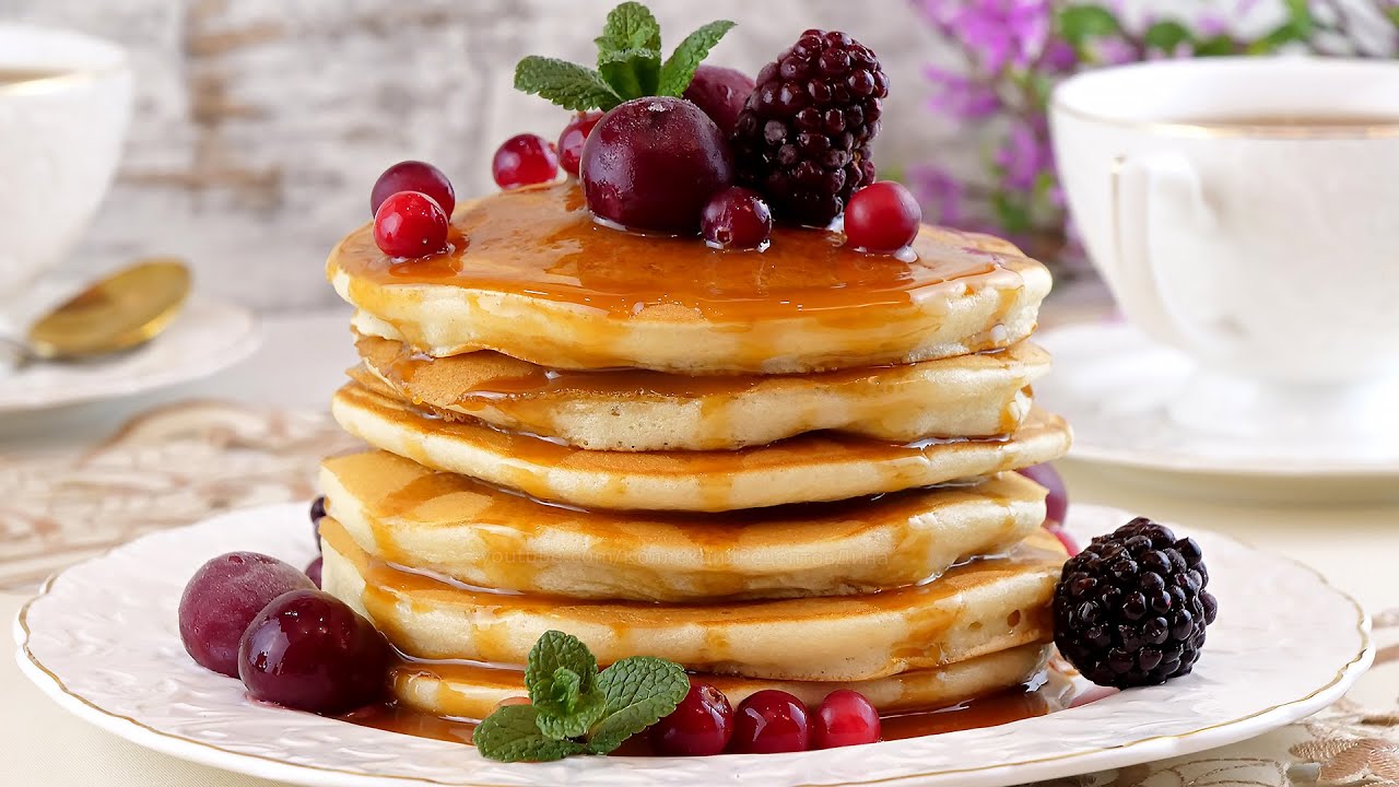 🥞Очень пышные и вкусные панкейки! Американские блинчики на молоке! Идеальный завтрак для всей семьи!