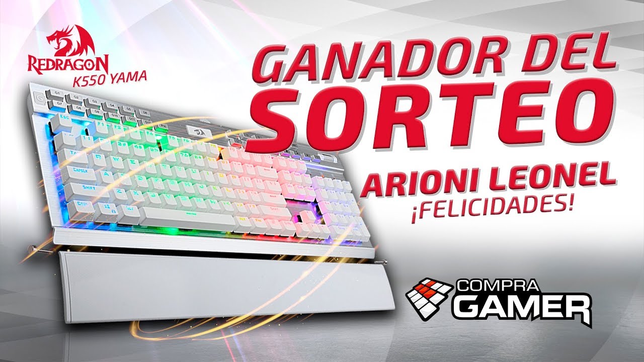 Ganador sorteo Redragon k550 Yama - CGResponde - #CompraGamerTV