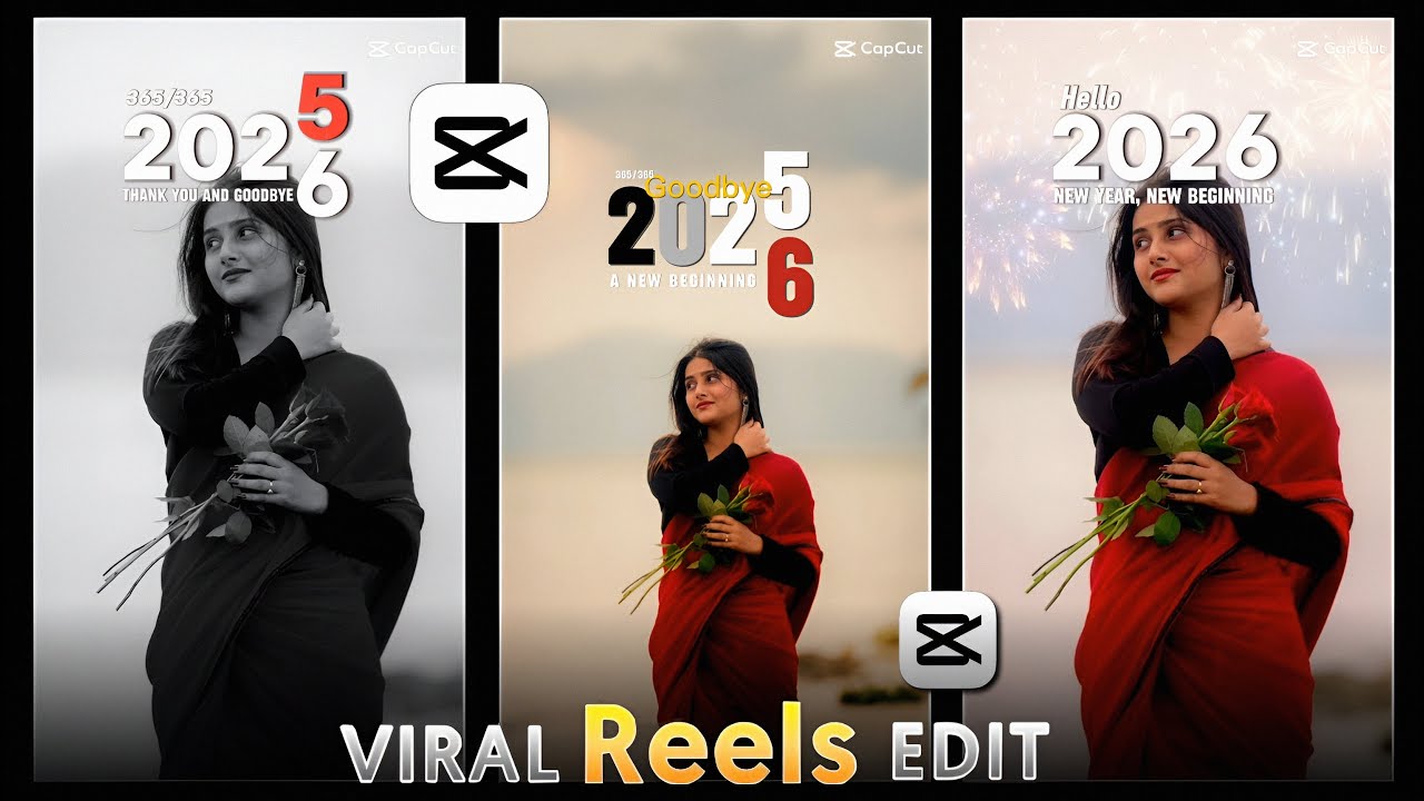 Happy New Year 2026 Video Editing Capcut | New Capcut Template Happy New Year Reels Editing