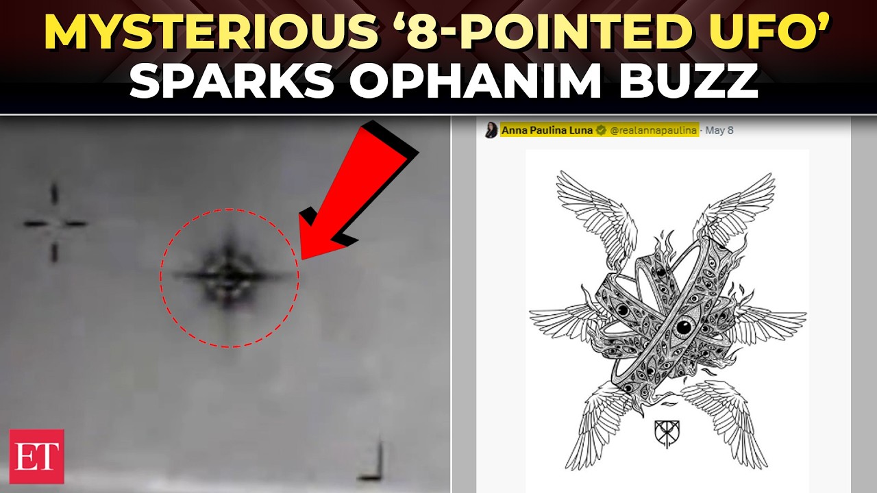 &lsquo;Eight-pointed ALIEN&rsquo; seen in UAP FILES? Viral UFO footage sparks OPHANIM THEORY frenzy online