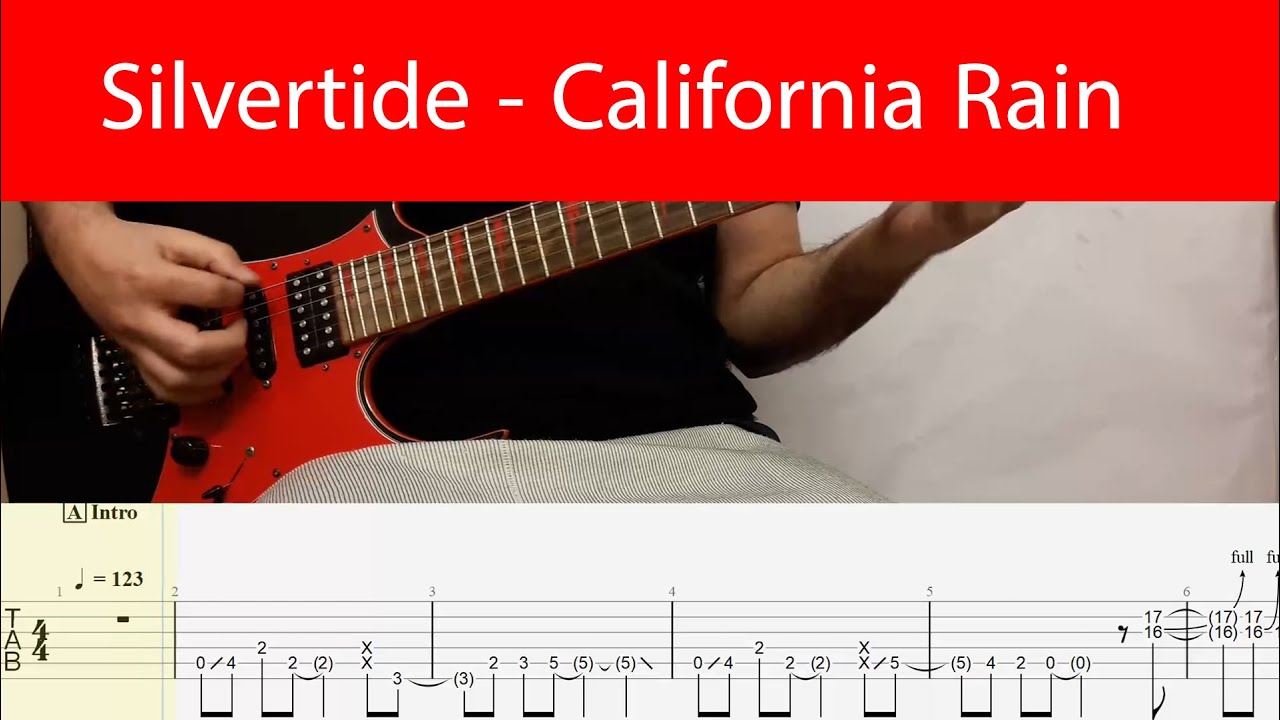 Silvertide - California Rain Guitar Cover With Tabs(Song Request)