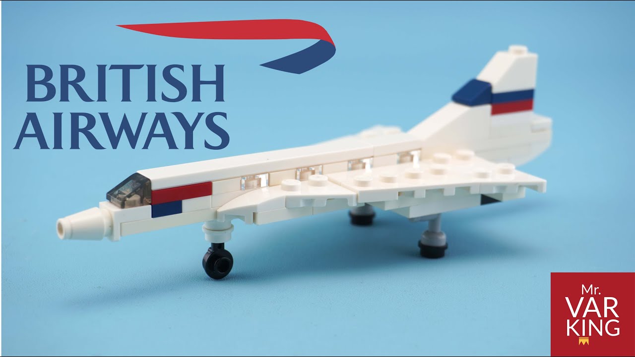 LEGO Tutorial Concorde Supersonic Jetliner British Airways