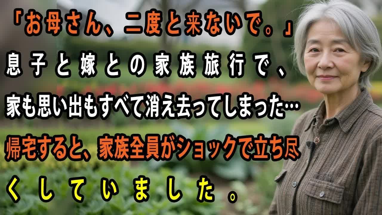 ｢私だけ留守番役 ｣息子夫婦の旅行中”一人だけ置き去り”にされた私。お望み通り、家を勝手に売却し逆襲してやりました【シニアライフ】【60代以上の方へ】