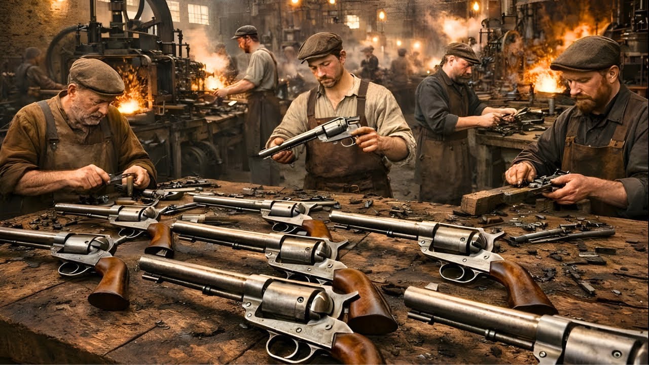 Inside Colt's Industrial Revolution Factory: How Pistols Were Machined in 1860s (Full Process)