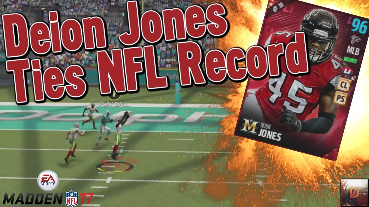 Madden 17: Insane Ultimate Team Gameplay! | Deion Jones Ties NFL Record! | Battle of Stevie Wonders!