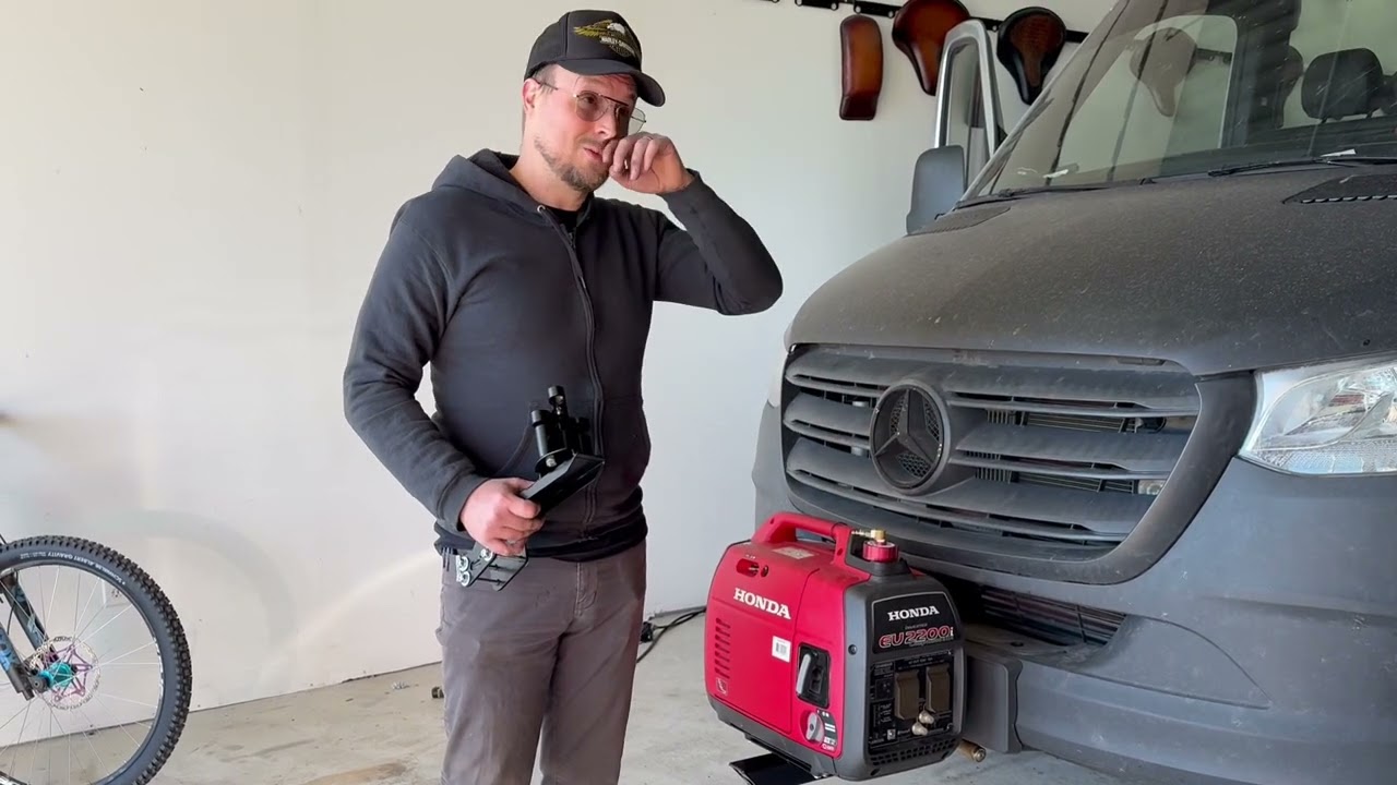 Honda eu2200i class 3 hitch generator mount. Optional rotopax mount.