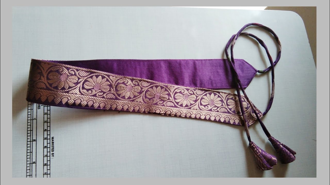 Saree belt making ❤ || saree belt making from saree ||