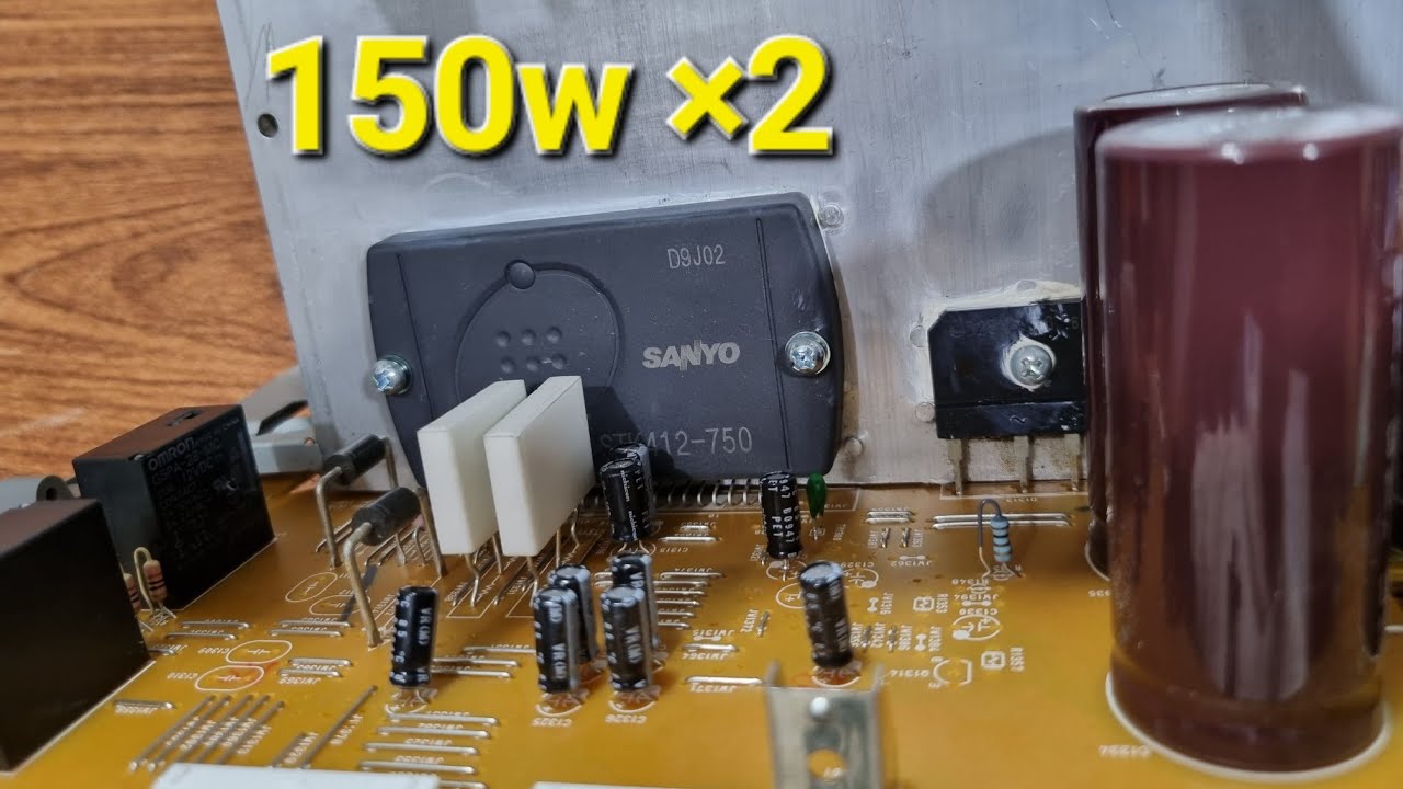 Como activar stk412-750 y hacer un potente amplificador con equipo sony reciclado ♻️