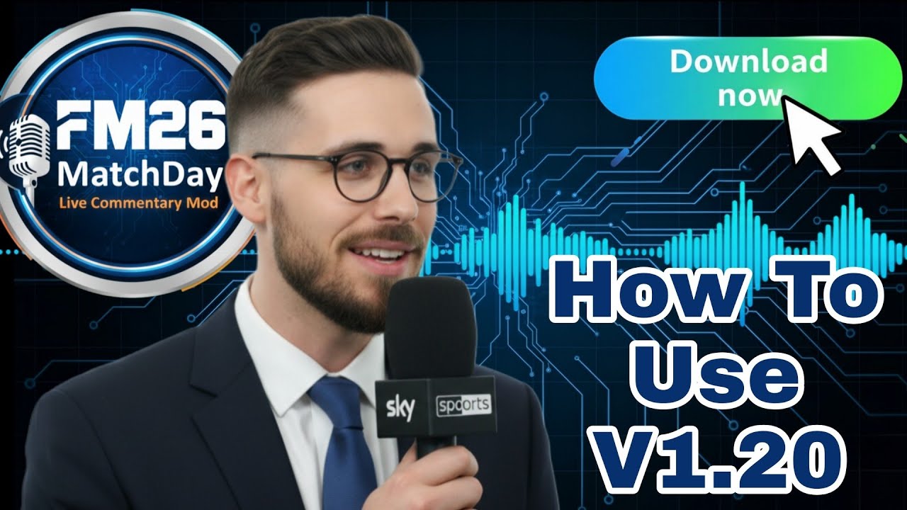 FM26 MatchDay Live Commentary Mod (Deutsch & English) (How to use V1.20)