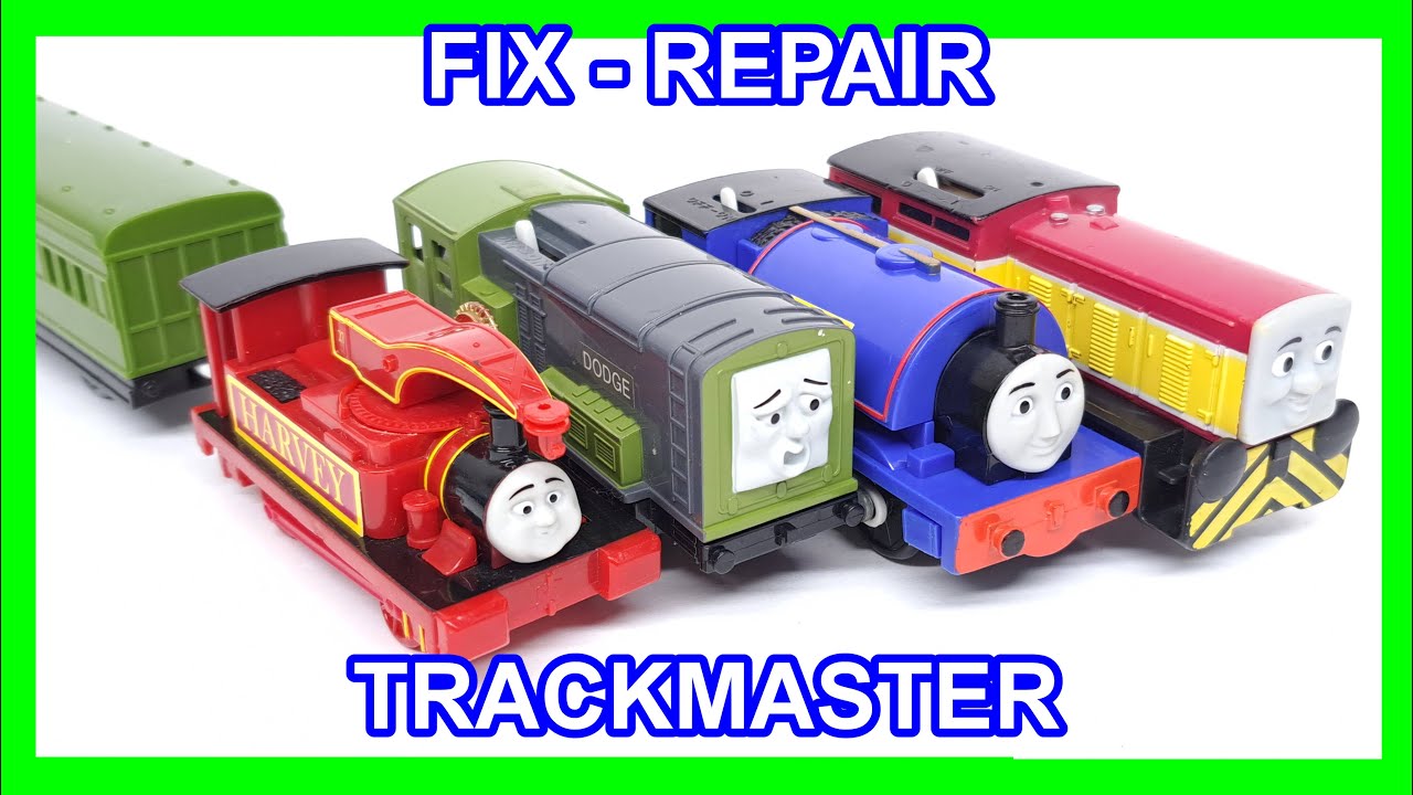 Ремонт поездов Trackmaster: Sir Handel, Harvey Dart, Dodge, Thomas Trains.
