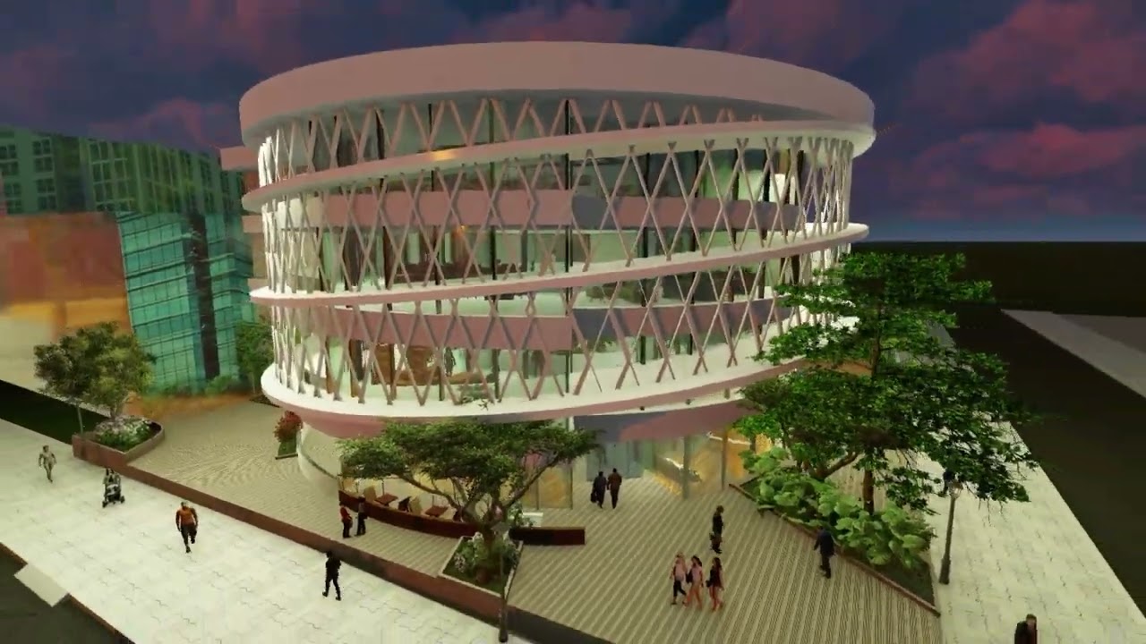 video render de edificio corporativo