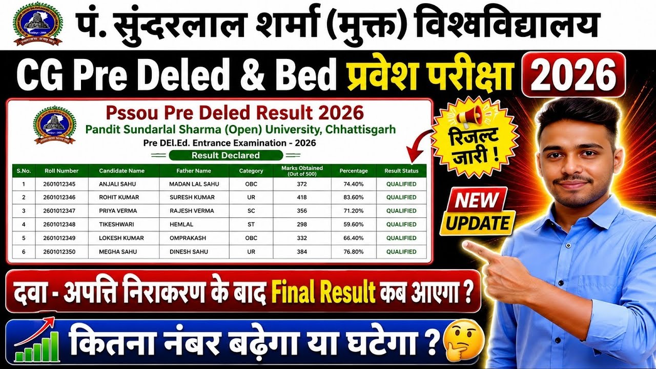 PSSOU Pre BEd Cut Off 2026 | PSSOU Deled Cut Off 2026 | PSSOU Cut Off 2026 | Pre BEd Counselling