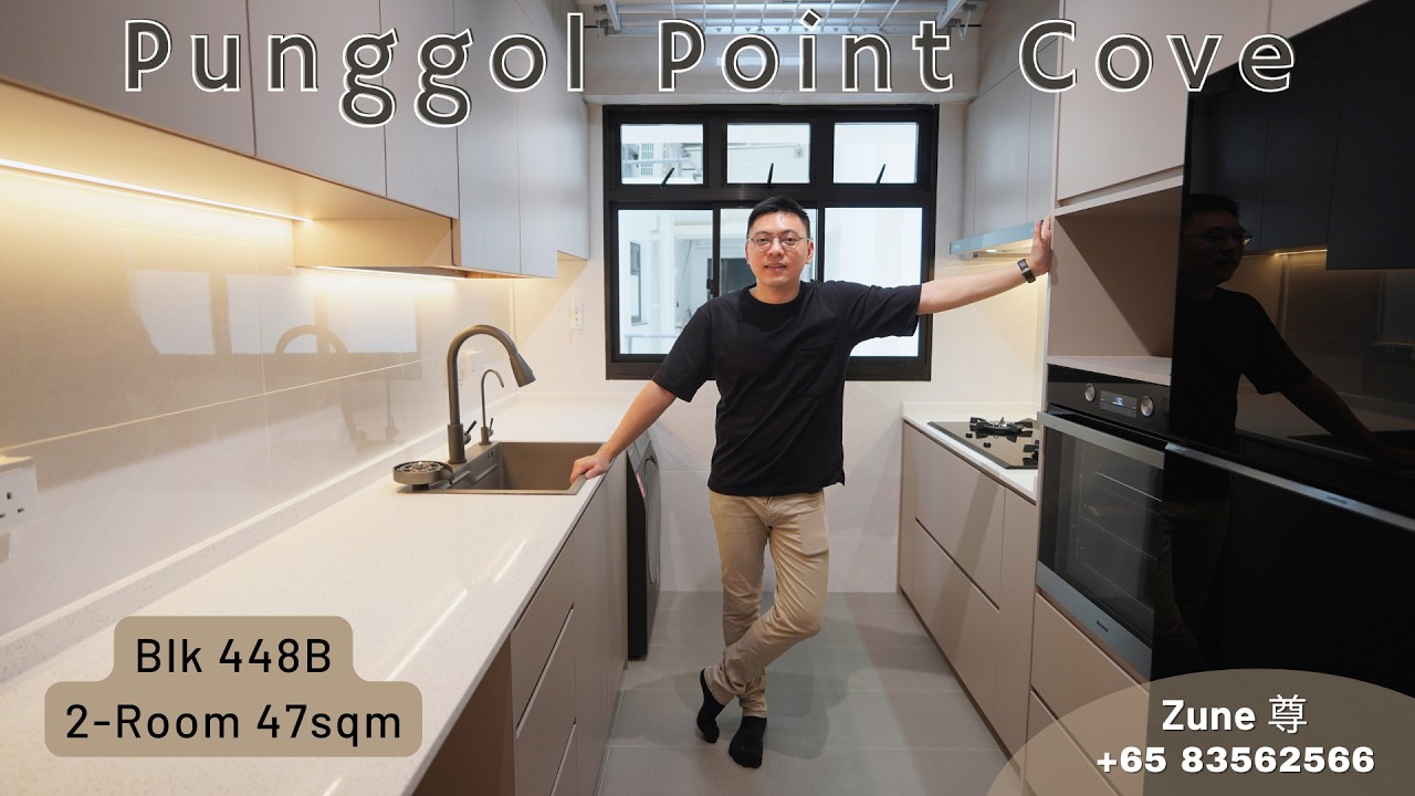 【SG Reno 74】Blk 448B Punggol Point Cove｜2-Room 47sqm BTO Renovation: Tatami Storage and Kitchen D...