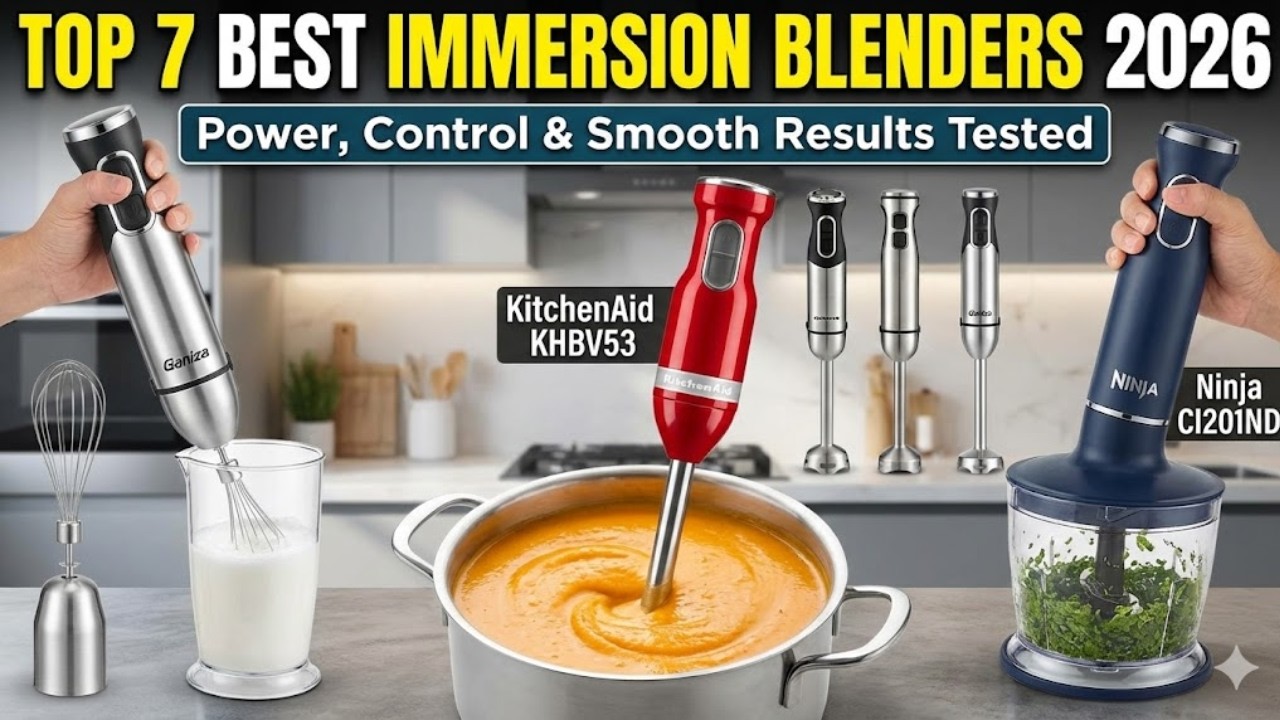 Top 7 Best Immersion Blenders 2026 – Hand Blenders & Stick Mixers Tested for Power, Control & Result
