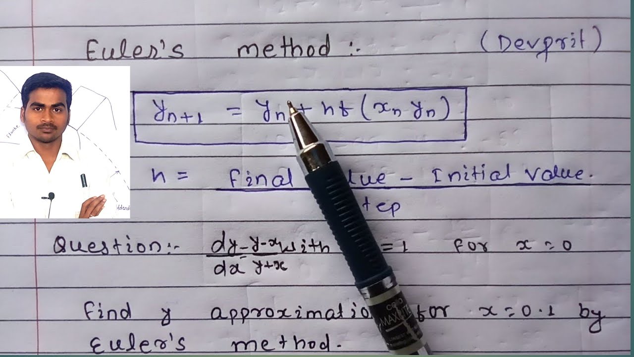 Euler's method || Euler's method in hindi