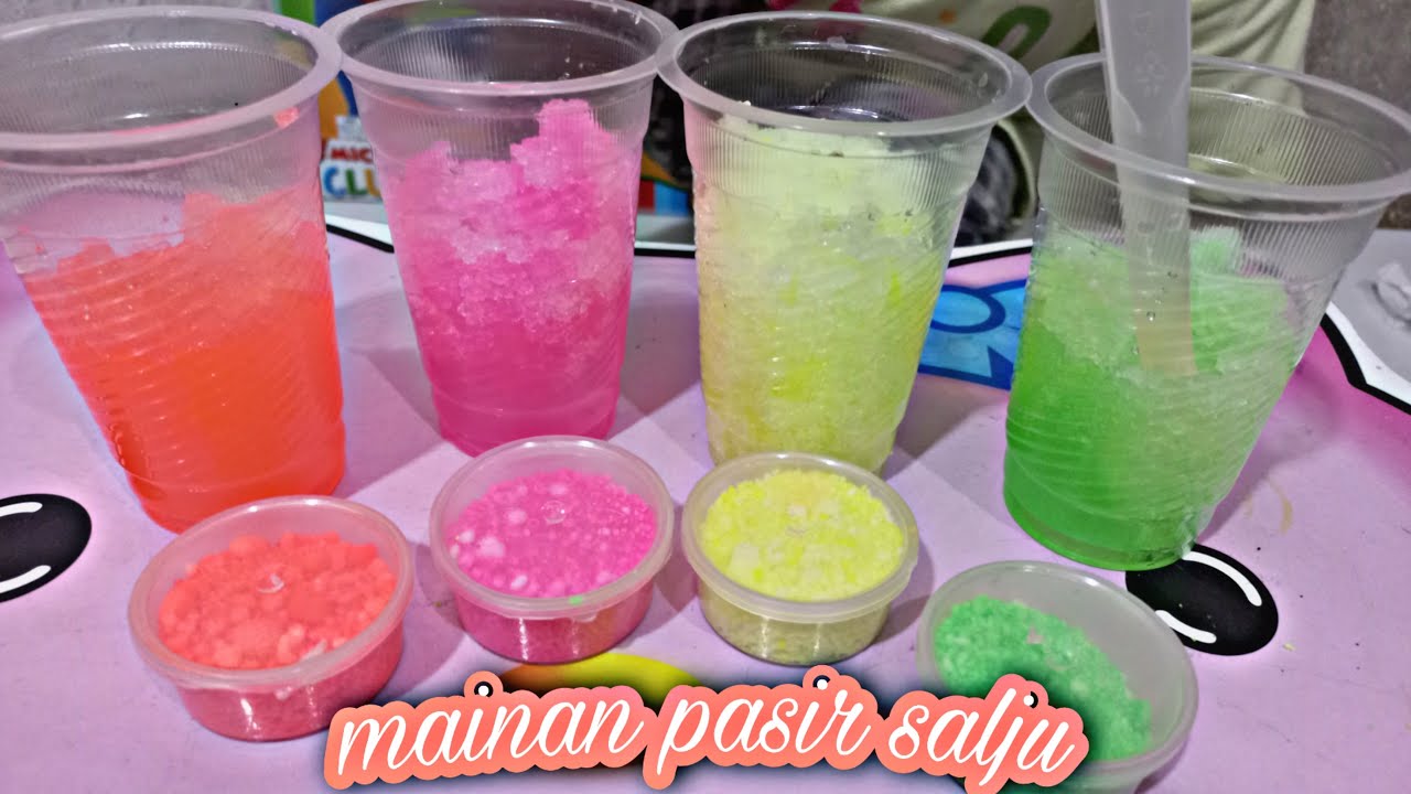 Mainan pasir salju warna-warni ! ajaib kayak es serut