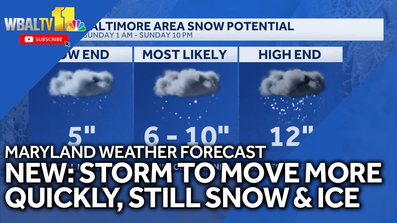 NEW: Snowstorm to move more quickly through Baltimore